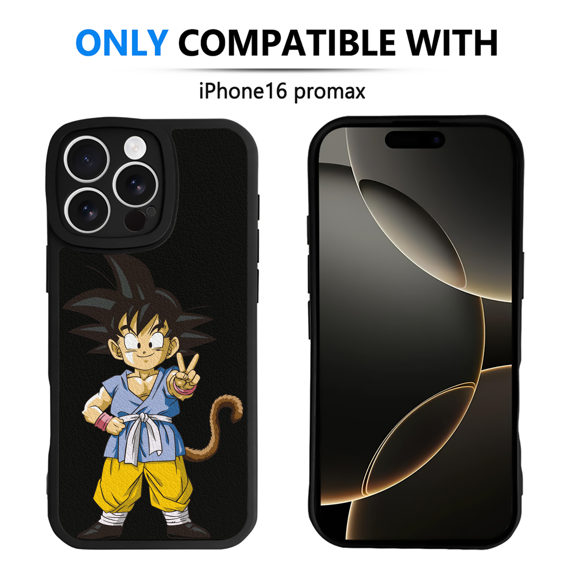 （画像用） ドラゴンボール 孫悟空（そん ごくう）Son Goku カカロット DRAGON BALL Kakarotto 【iPhone 16シリーズ対応】シリコンスマホケース（レザー調） 材質：シリコン